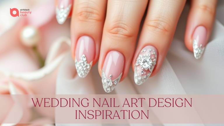 bridal nail extension design