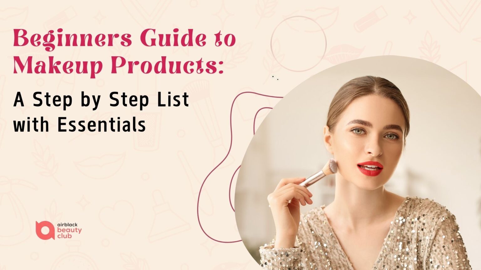 makeup products name list step by step